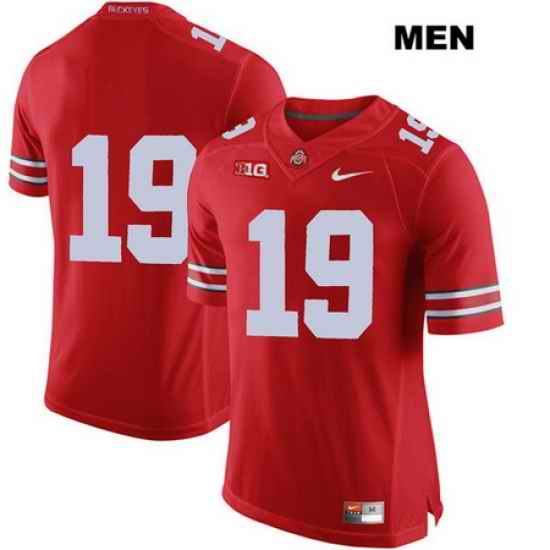 Chris Olave Stitched Ohio State Buckeyes Authentic Mens  19 Nike Red College Football Jersey Without Name Jersey